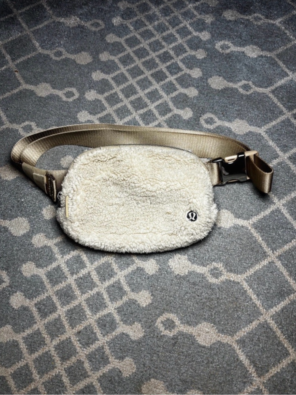 lululemon athletica Cream Sherpa belt bag